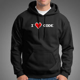 I Love Code Hoodies For Men