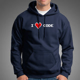 I Love Code Hoodies For Men India