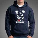 I Love Pitbull Hoodies For Men