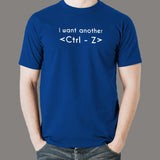 I Want Another Chance Ctrl Z Men's Geek T-Shirt India