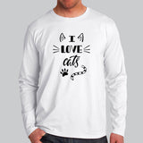 I Love Cats Full Sleeve T-Shirt India