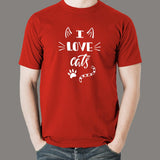 I Love Cats T-Shirt For Men