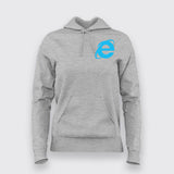 Internet Explorer - Morse Code logo Hoodies For Women