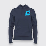 Internet Explorer - Morse Code logo Hoodies For Women