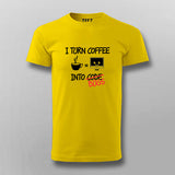 I Turn Coffee Into Code Bugs Coffee T-Shirt For Women Online India