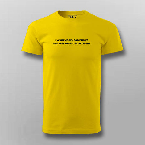 I Write Code-Sometimes Programmer T-shirt For Men Online India