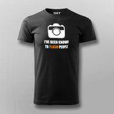 I've Been Known To Flash People Funny Photography T-Shirt For Men Online India