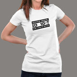 Funny ID10T Error T-Shirt For Women Online India