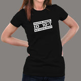 Funny ID10T Error T-Shirt For Women India