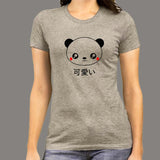 Cute Panda Face Kawaii Japanese Anime T-Shirt For Women