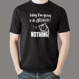 Lazy Cat - I Will Do Nothing Today Men’s T-Shirt india