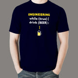 Funny Engineer Love Beer Drink Booze Code Programming T-shirt For Men