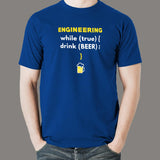 Funny Engineer Love Beer Drink Booze Code Programming T-shirt For Men