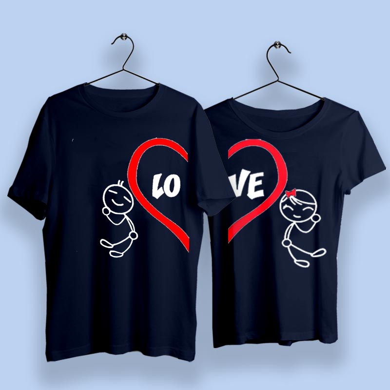 Love Heart Cute Couple T-Shirts – TEEZ.in