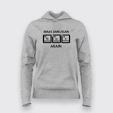 Make America Think Again Funny Chemistry Periodic Hoodies For Women