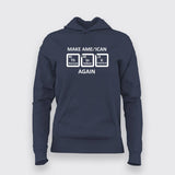 Make America Think Again Funny Chemistry Periodic Hoodies For Women