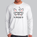 Cute Meow Full Sleeve T-Shirt Online