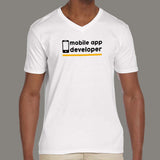 Mobile App  V Neck T-Shirt online india