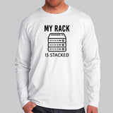 Stacked Rack Funny System Network Administrator Full Sleeve T-Shirt For Men Online India