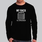 Stacked Rack SysAdmin T-Shirt - Network Humor Unleashed