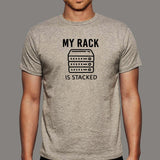 Stacked Rack SysAdmin T-Shirt - Network Humor Unleashed