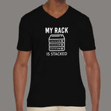 Stacked Rack Funny System Network Administrator V Neck T-Shirt For Men Online India