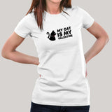 My Cat Is My Valentine T-Shirt For Women India