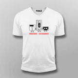 Never Forget Nostalgic Cassette Floppy Disk V Neck T-Shirt For Men Online India