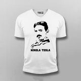 Nikola Tesla Science V Neck T-Shirt For Men Online India