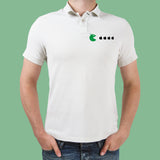 Android Pac-man Eating Apples Polo T-Shirt For Men India