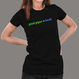 Pied Piper Greater Than Hooli T-Shirt For Women Online