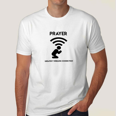 Prayer - Greatest Wireless Connection Men's Religious T-shirt –