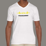 Programmer Heartbeat V Neck T-Shirt For Men India