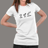 Funny Programmer Gender Joke T-Shirt For Women India