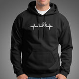 React Js Heartbeat Hoodies For Men India