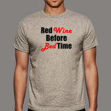 Red Wine Before Bed Time T-Shirt For Men