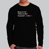 Funny Roses Are Red Web Developer Men's Programmer Full Sleeve T-Shirt India