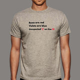 Funny Roses Are Red Web Developer Men's Programmer T-Shirt India