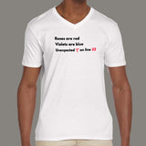 Funny Roses Are Red Web Developer Men's Programmer V Neck T-Shirt Online India