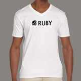 Ruby Geeky V Neck T-Shirt For Men india