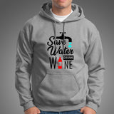 Save Water Drink Wine T-Shirt For Men