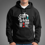 Save Water Drink Wine T-Shirt For Men