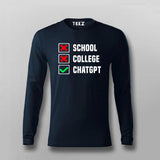 School College ChatGPT T-shirt For Men