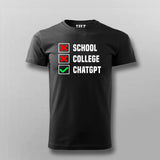 School College ChatGPT T-shirt For Men