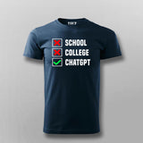 School College ChatGPT T-shirt For Men