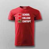 School College ChatGPT T-shirt For Men