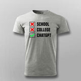 School College ChatGPT T-shirt For Men