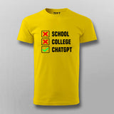 School College ChatGPT T-shirt For Men