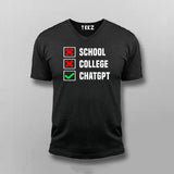 School College ChatGPT T-shirt For Men