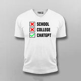 School College ChatGPT T-shirt For Men